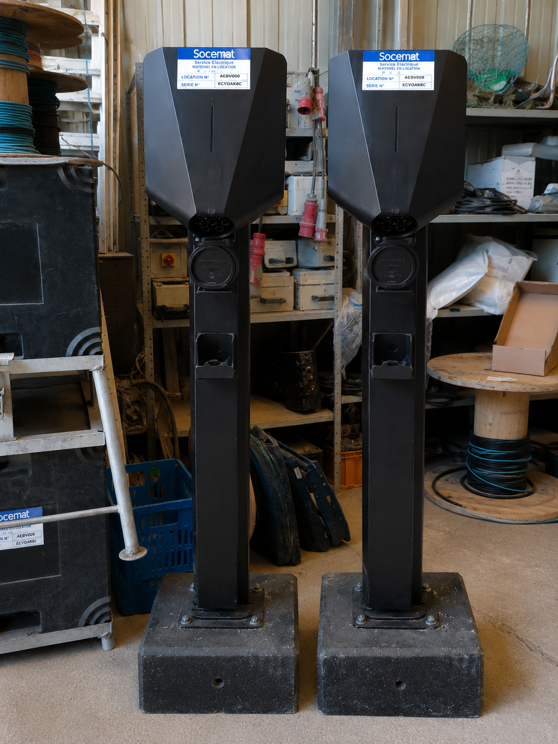 Borne IRVE mobile pour chantier